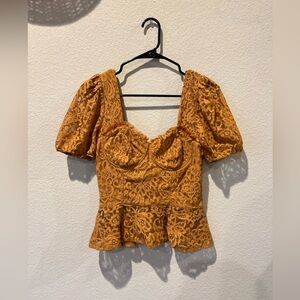 NWT lace peplum top